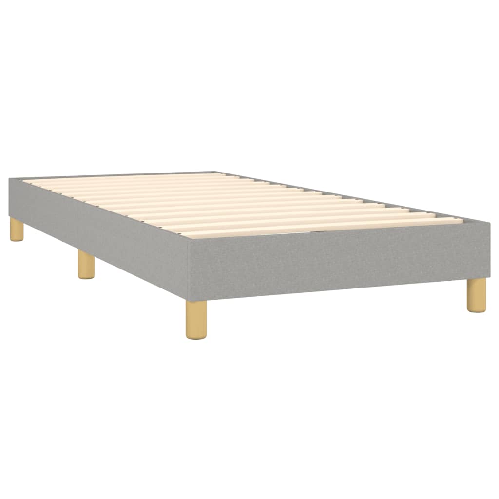 Cadre de lit sans matelas gris clair 100x200 cm tissu - XIOS