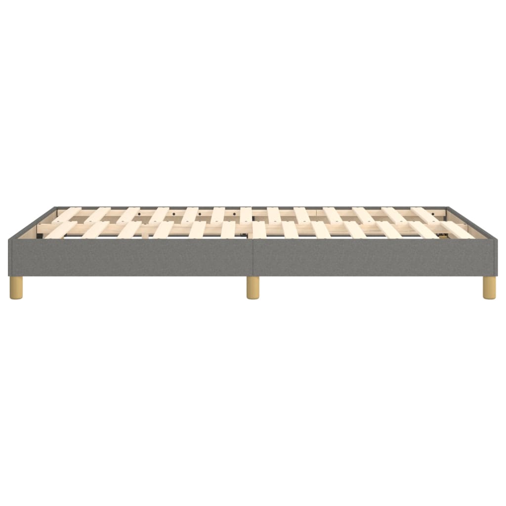 Cadre de lit sans matelas gris foncé 120x200 cm tissu - XIOS