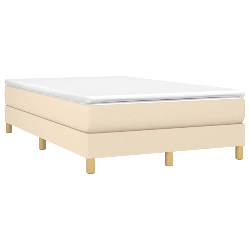Cadre de lit sans matelas crème 120x200 cm tissu - XIOS
