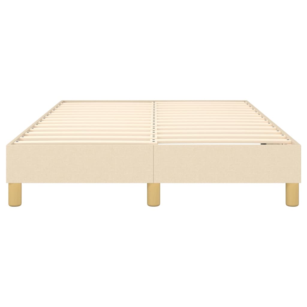 Cadre de lit sans matelas crème 120x200 cm tissu - XIOS