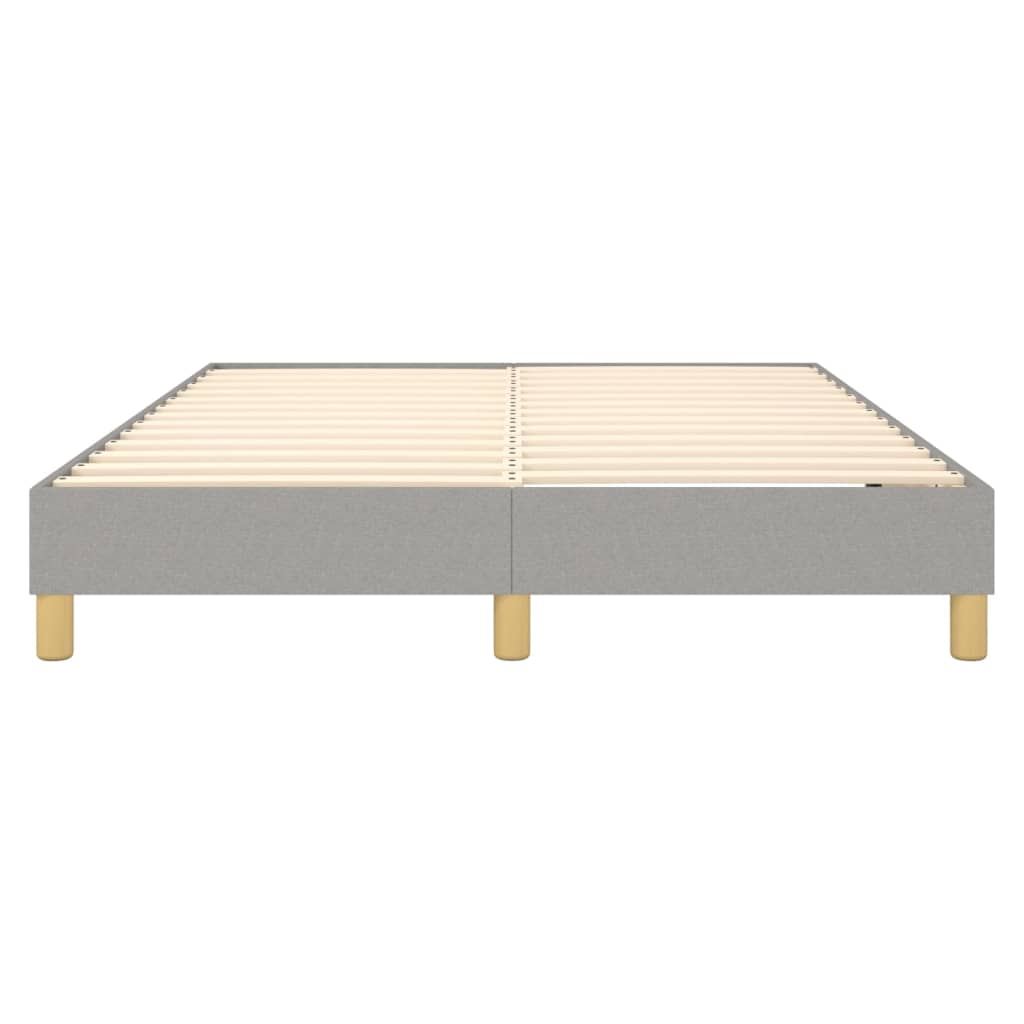 Cadre de lit sans matelas gris clair 140x190 cm tissu - XIOS