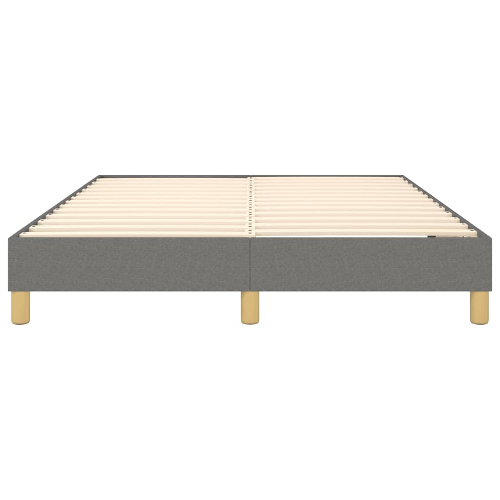 Cadre de lit sans matelas gris foncé 140x190 cm tissu - XIOS