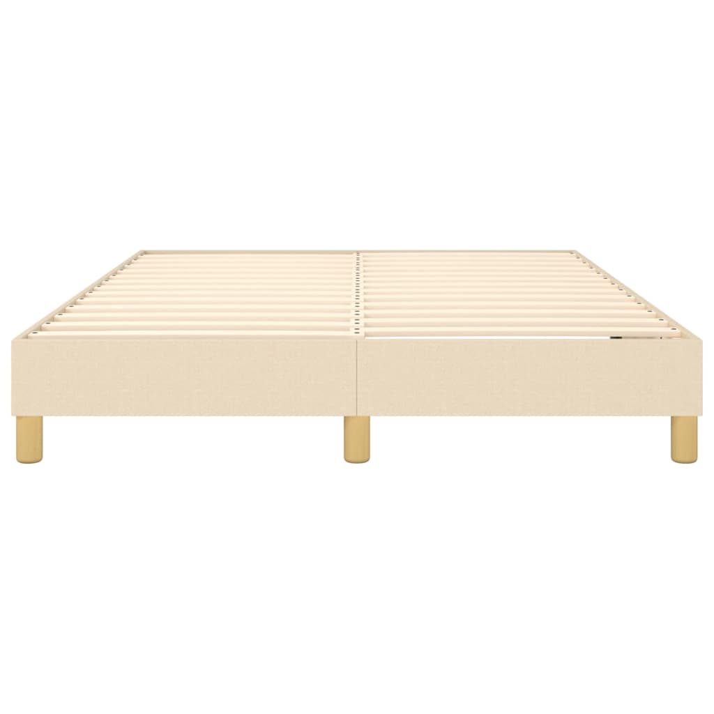 Cadre de lit sans matelas crème 140x190 cm tissu - XIOS
