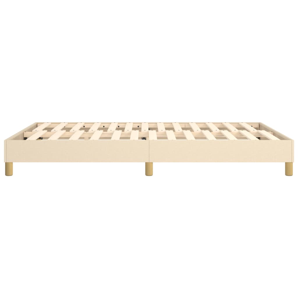 Cadre de lit sans matelas crème 140x190 cm tissu - XIOS