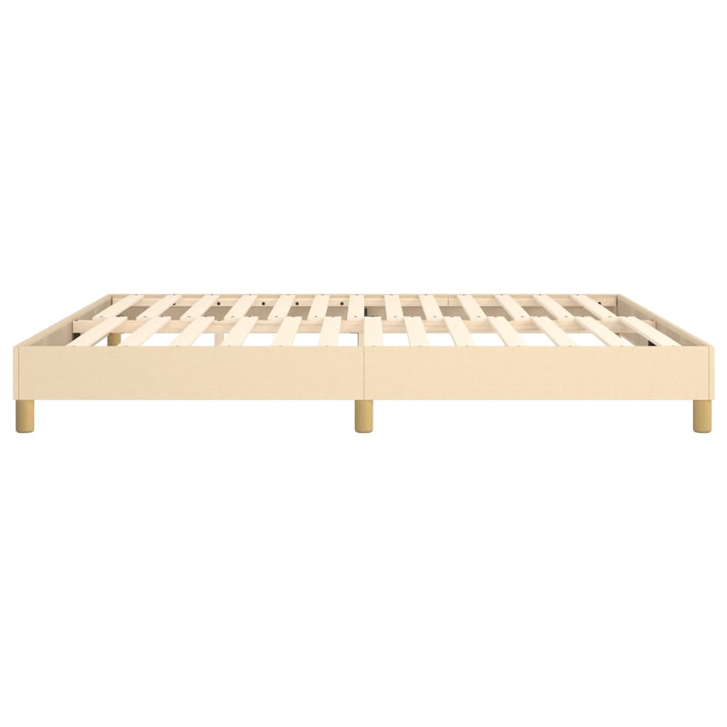 Cadre de lit sans matelas crème 160x200 cm tissu - XIOS