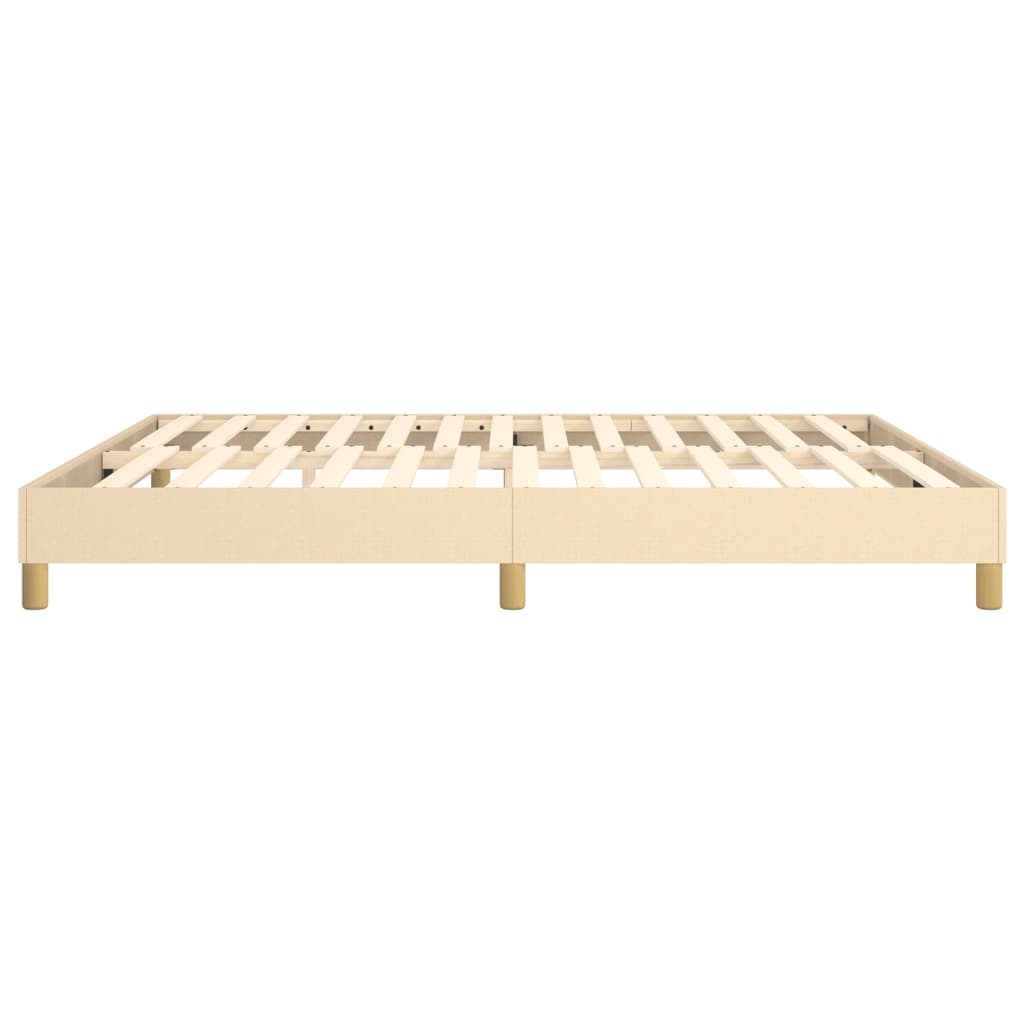 Cadre de lit sans matelas crème 180x200 cm tissu - XIOS