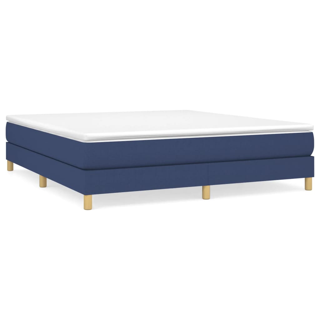 Cadre de lit sans matelas bleu 180x200 cm tissu - XIOS
