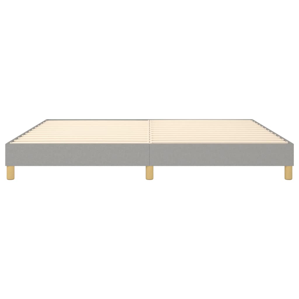 Cadre de lit sans matelas gris clair 200x200 cm tissu - XIOS