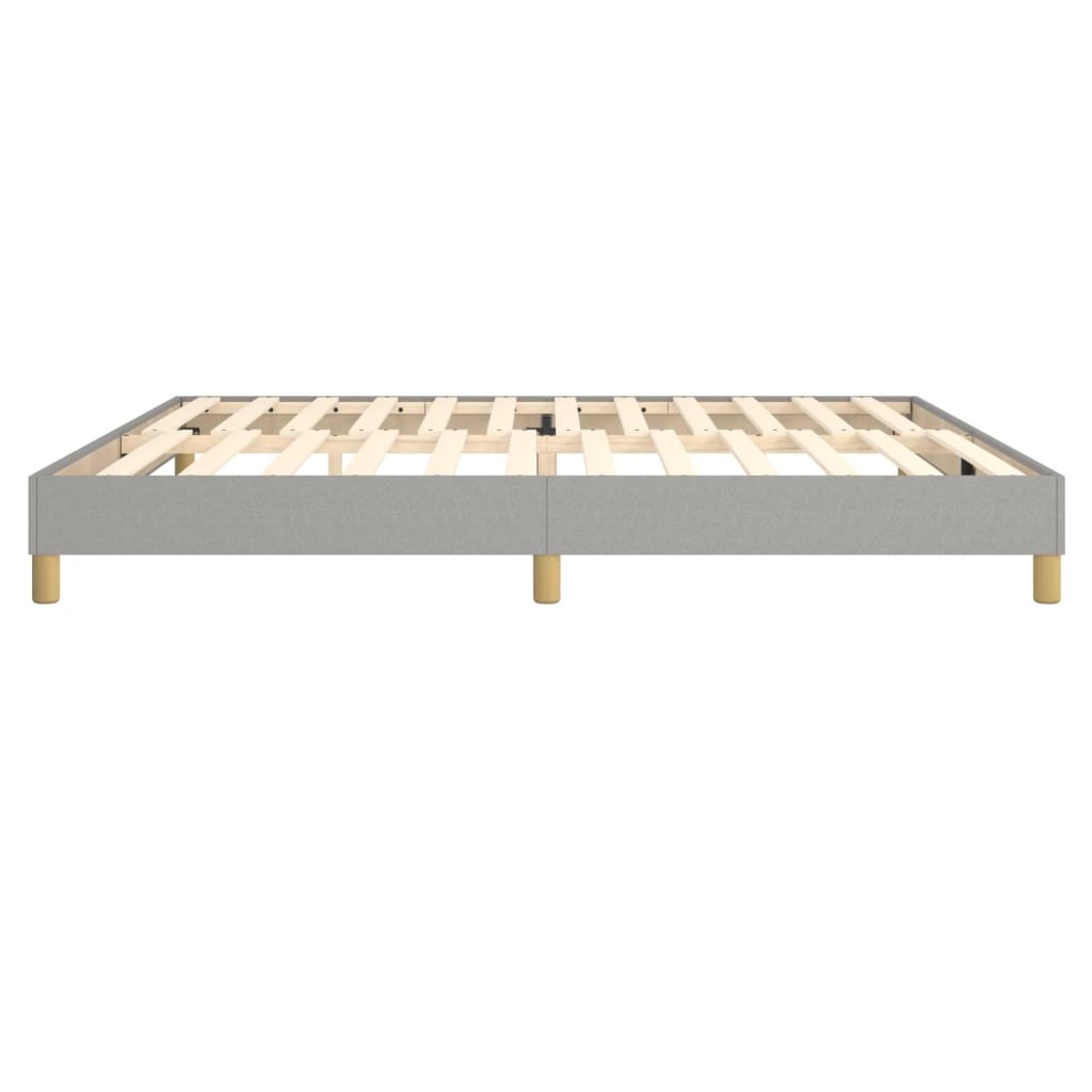 Cadre de lit sans matelas gris clair 200x200 cm tissu - XIOS