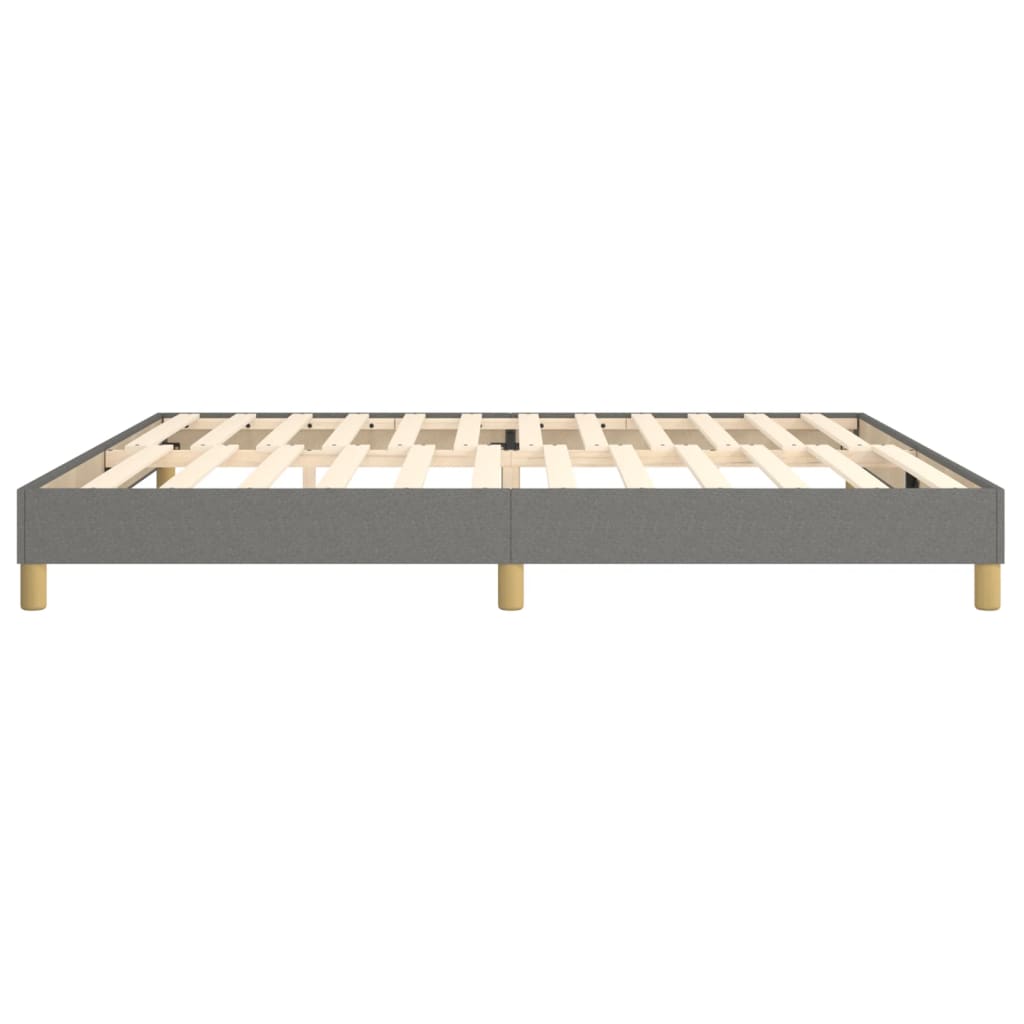Cadre de lit sans matelas gris foncé 200x200 cm tissu - XIOS