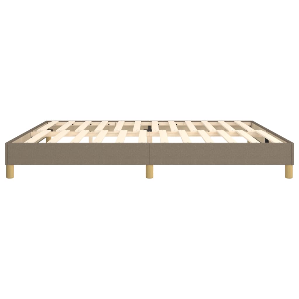 Cadre de lit sans matelas taupe 200x200 cm tissu - XIOS