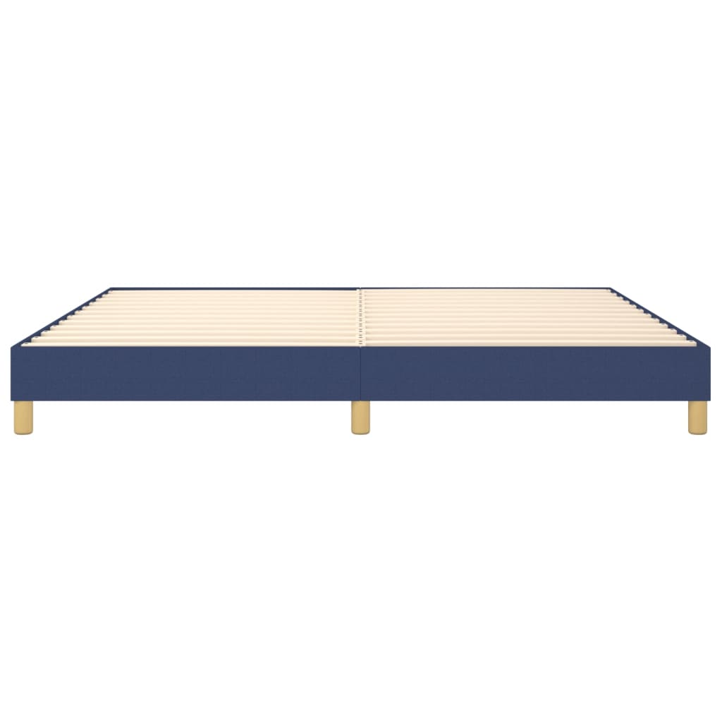Cadre de lit sans matelas bleu 200x200 cm tissu - XIOS