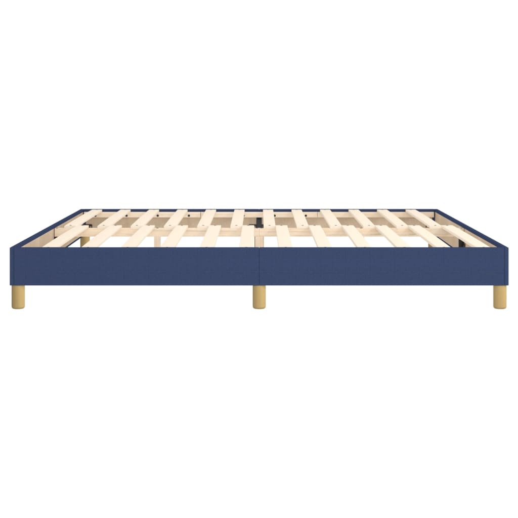 Cadre de lit sans matelas bleu 200x200 cm tissu - XIOS