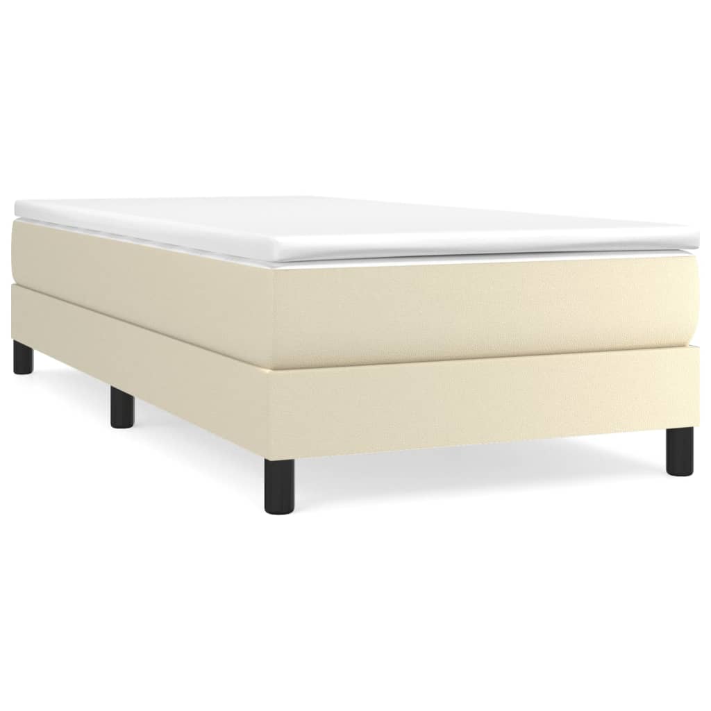 Cadre de lit sans matelas crème 100x200 cm similicuir - XIOS
