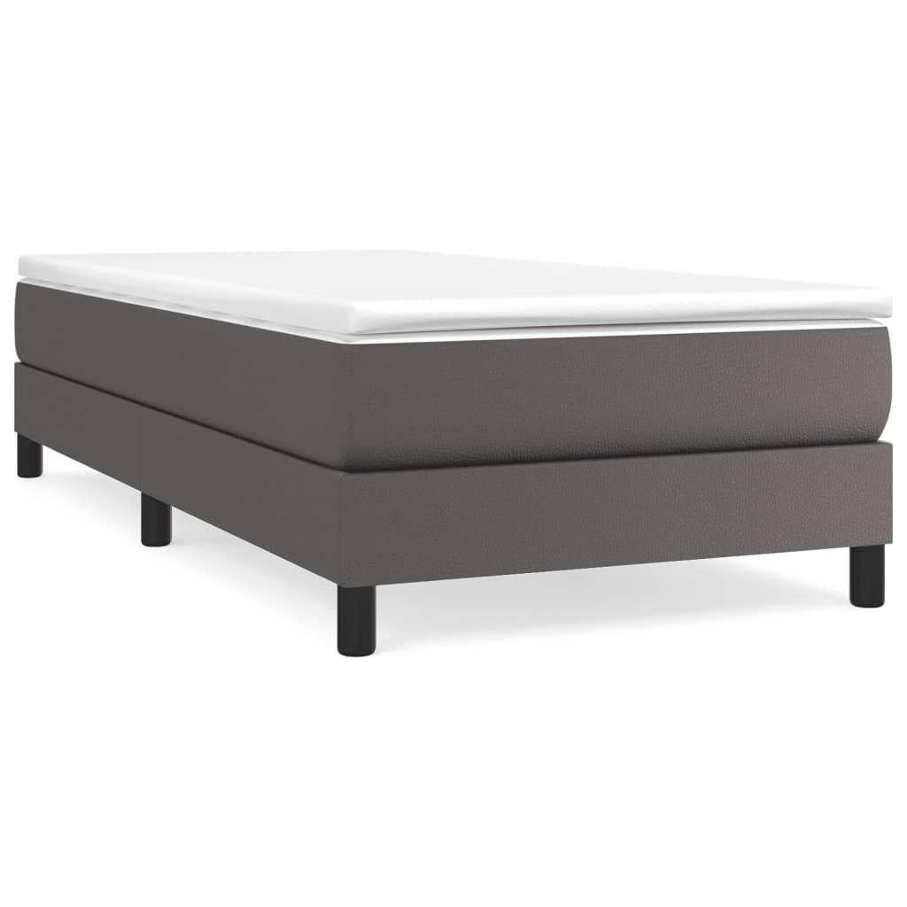 Cadre de lit sans matelas gris 100x200 cm similicuir - XIOS
