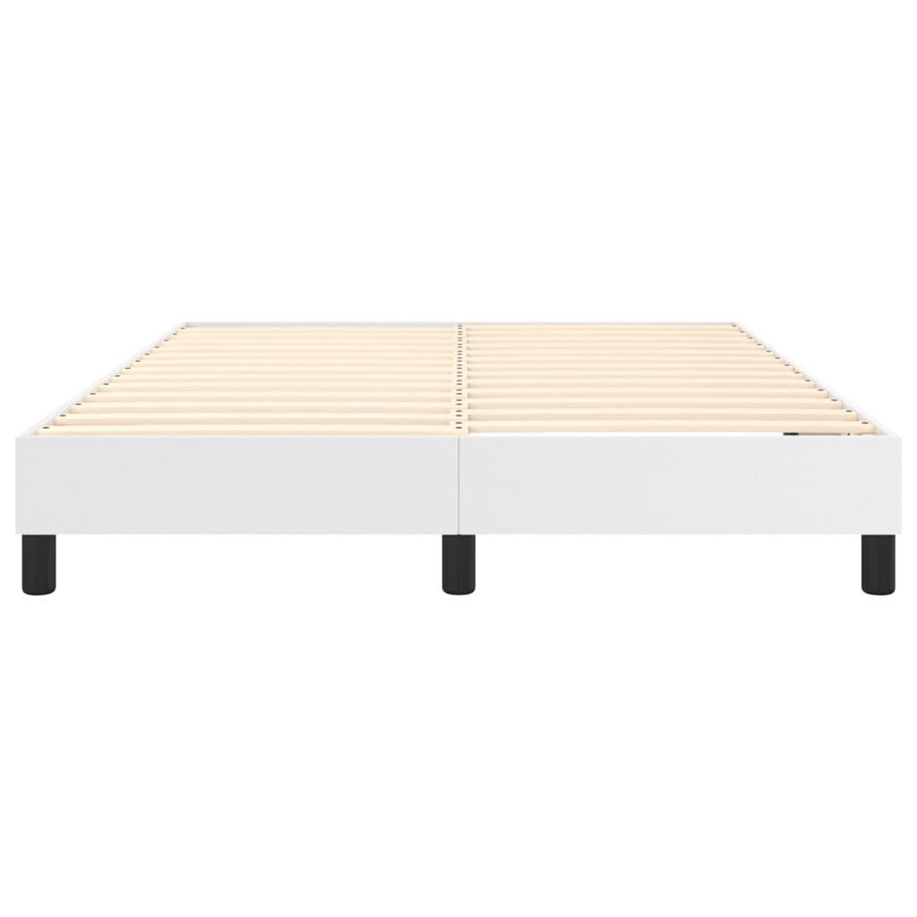 Cadre de lit sans matelas blanc 140x190 cm similicuir - XIOS