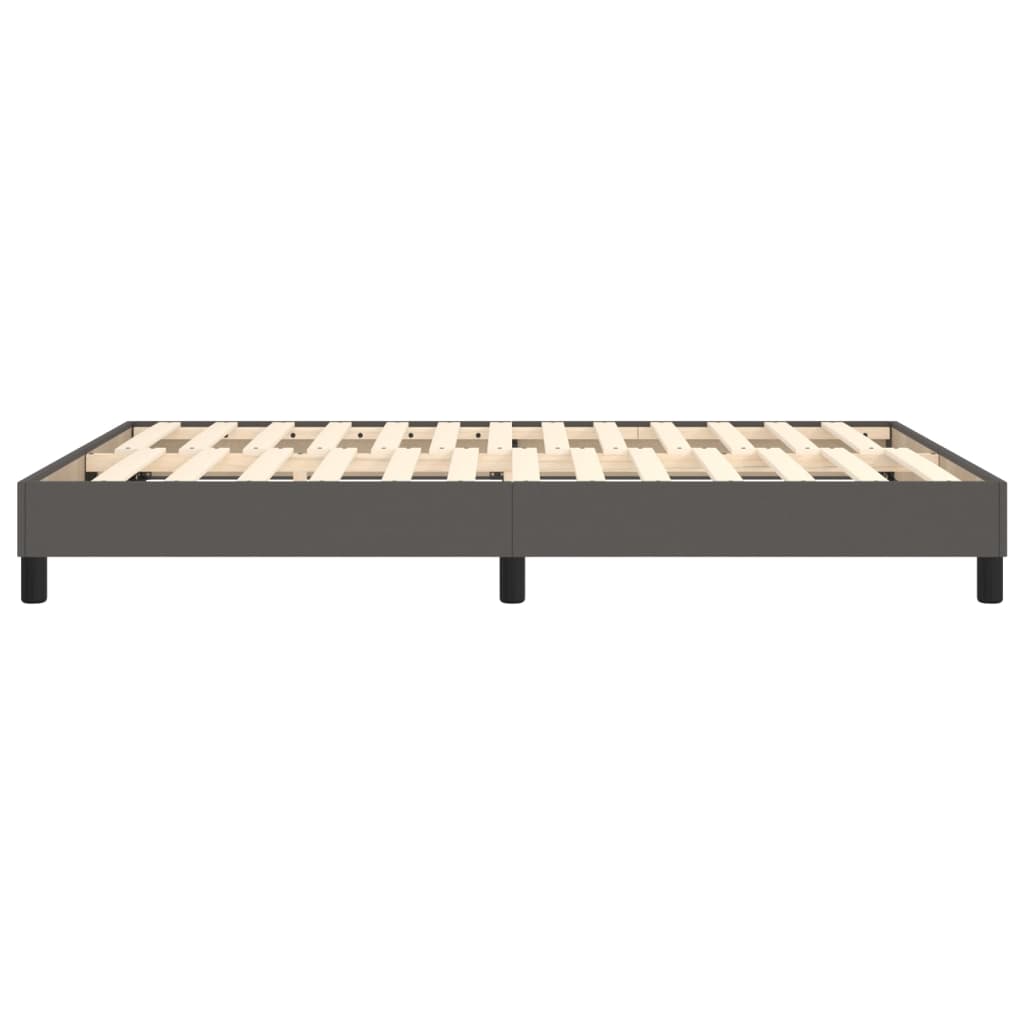 Cadre de lit sans matelas gris 140x190 cm similicuir - XIOS