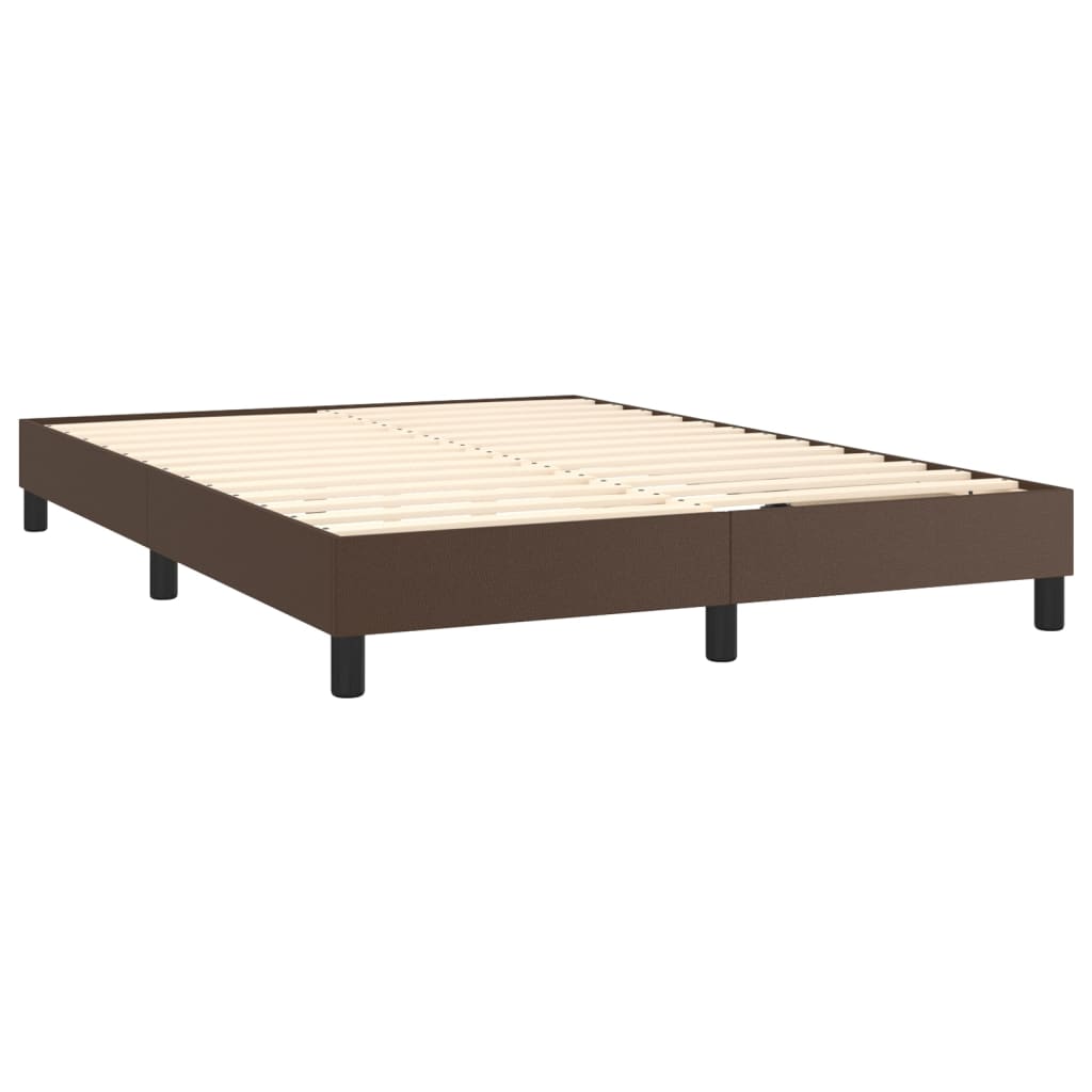 Cadre de lit sans matelas marron 140x200 cm similicuir - XIOS