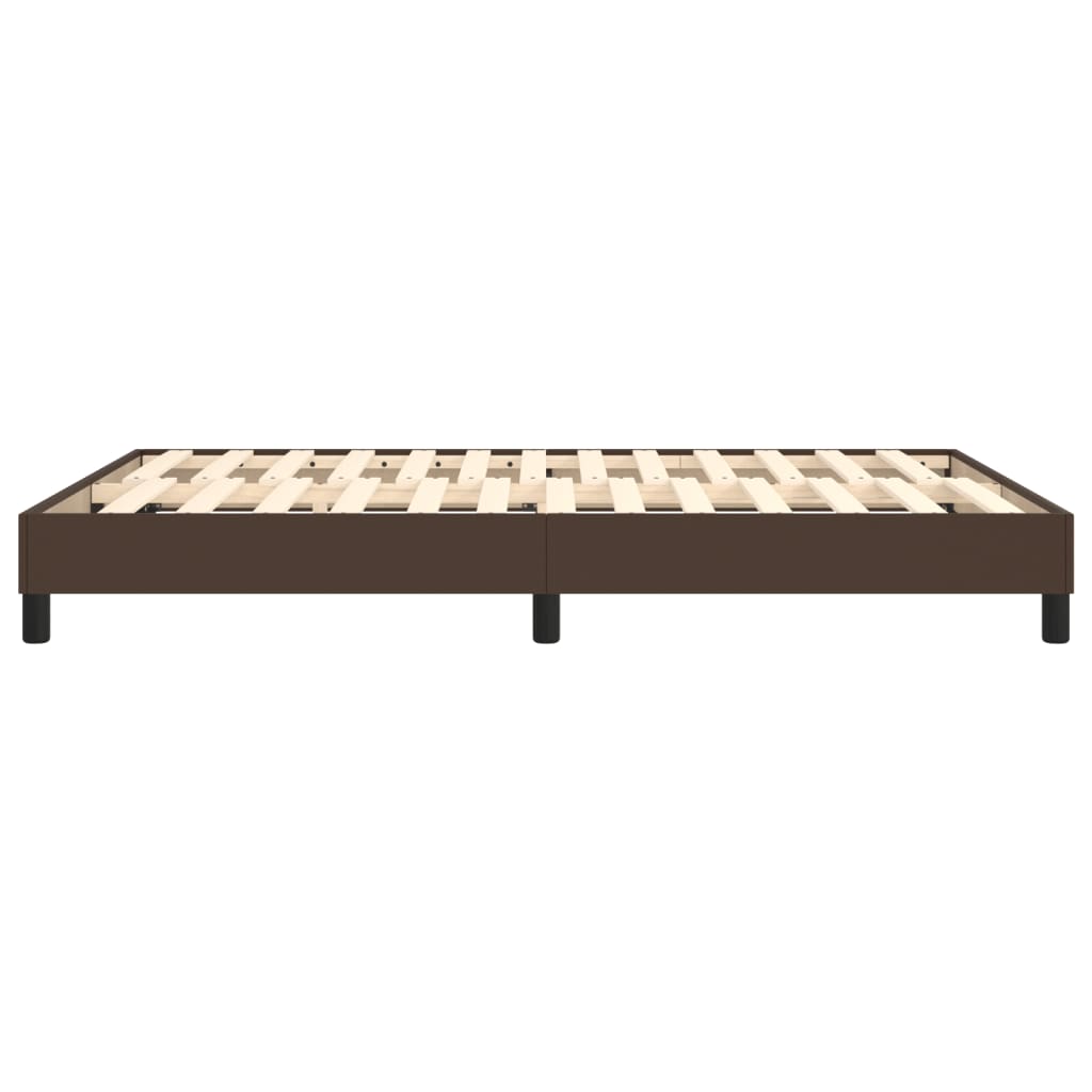 Cadre de lit sans matelas marron 140x200 cm similicuir - XIOS