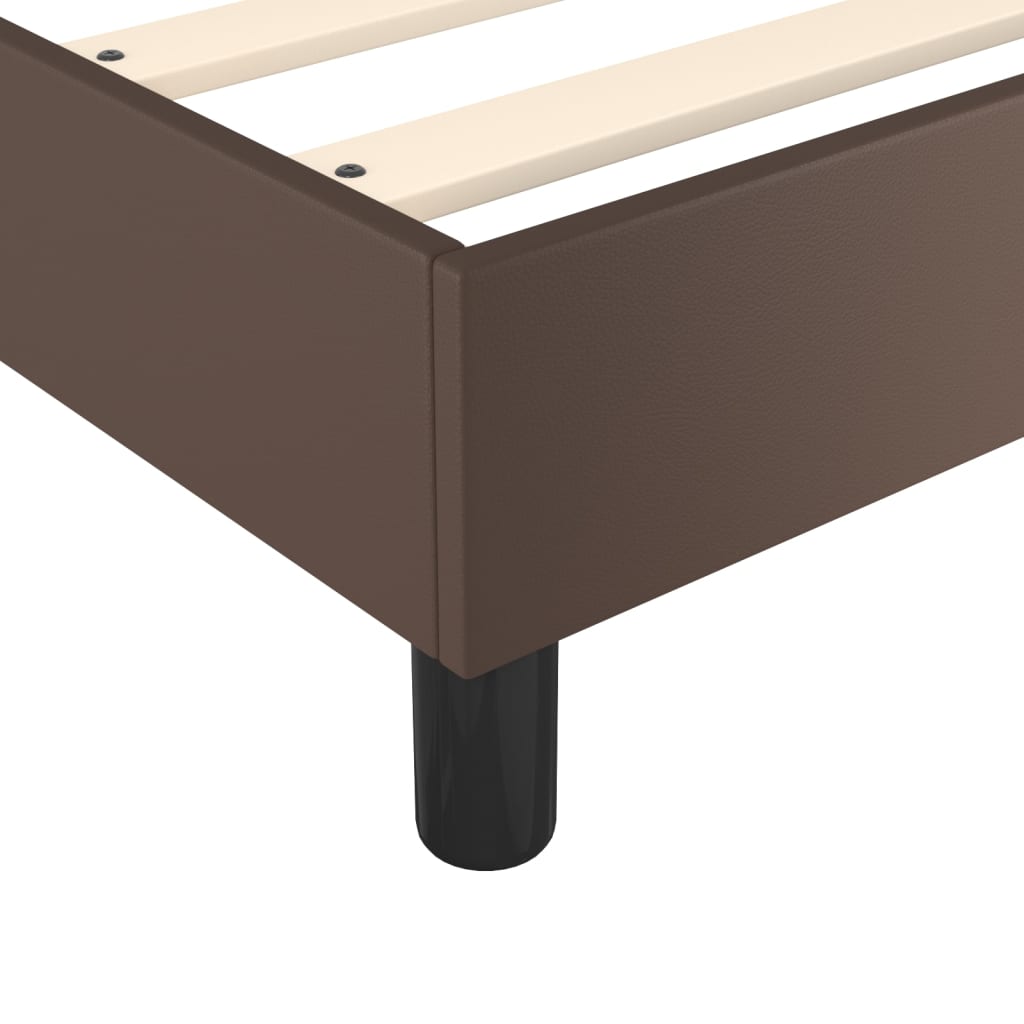 Cadre de lit sans matelas marron 140x200 cm similicuir - XIOS