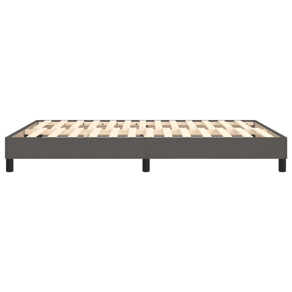 Cadre de lit sans matelas gris 140x200 cm similicuir - XIOS