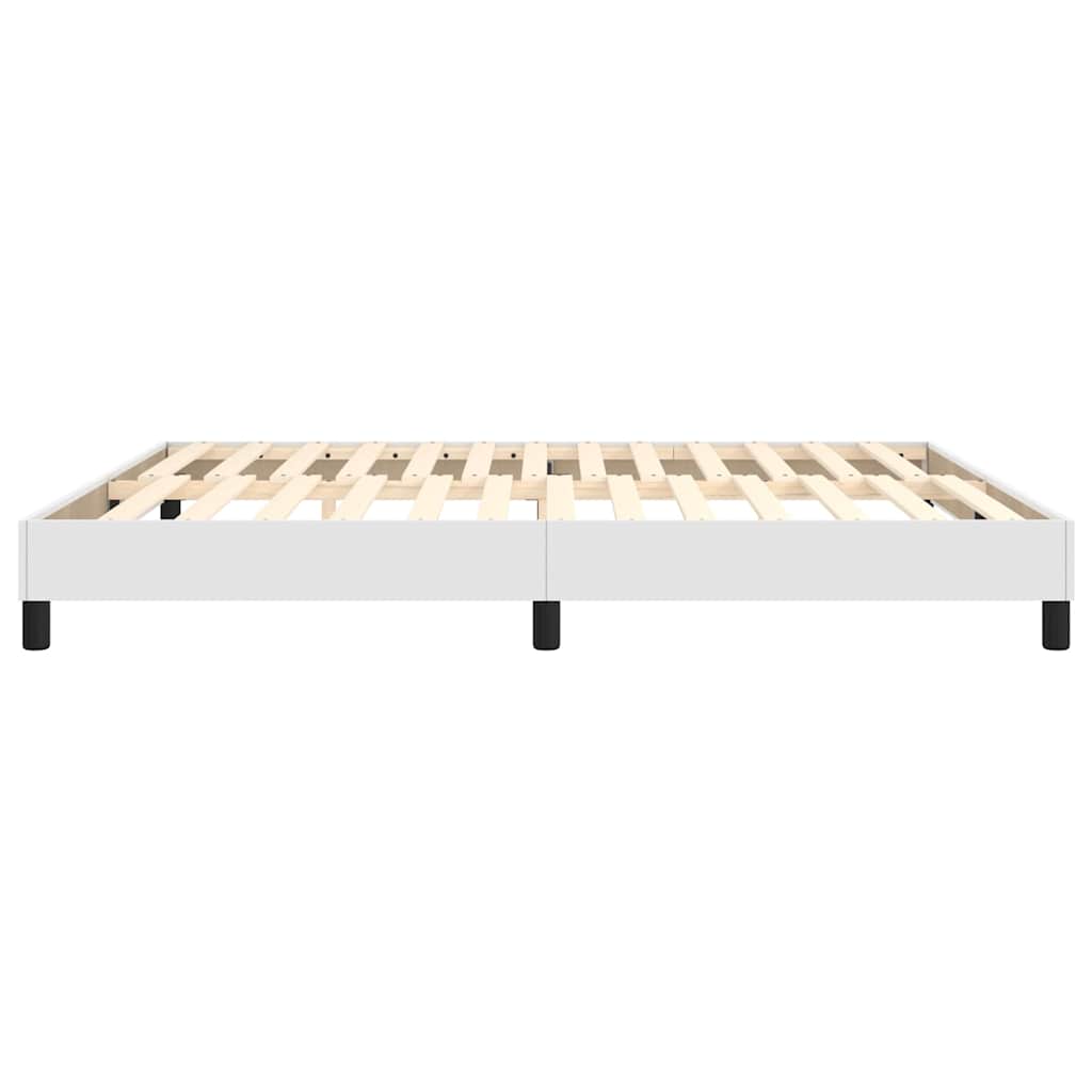Cadre de lit sans matelas blanc 160x200 cm similicuir - XIOS