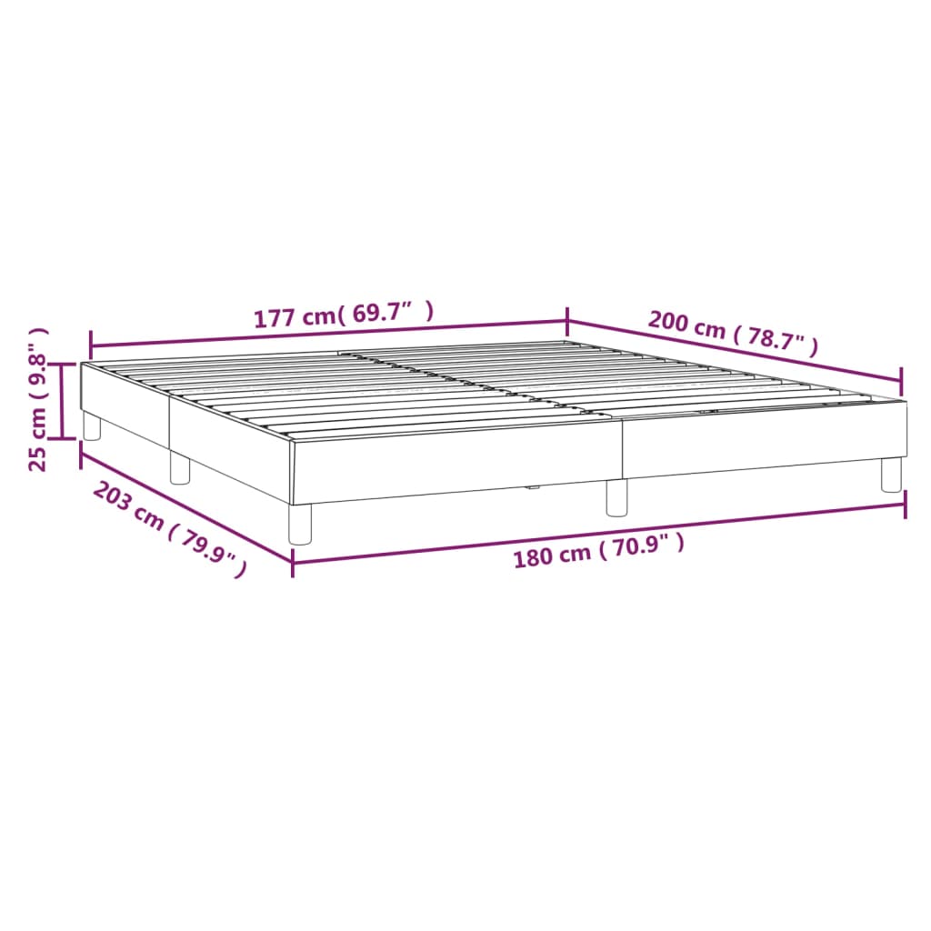 Cadre de lit sans matelas blanc 180x200 cm similicuir - XIOS