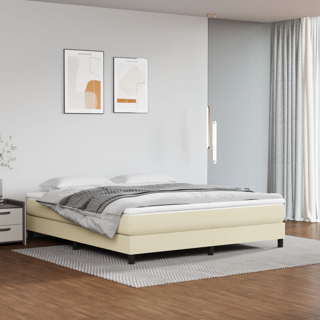 Cadre de lit sans matelas crème 180x200 cm similicuir - XIOS