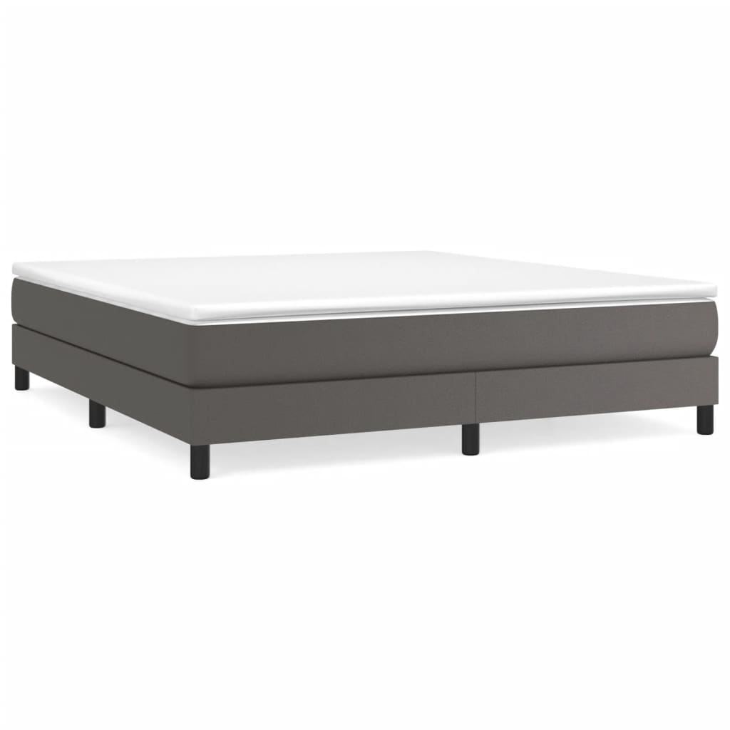 Cadre de lit sans matelas gris 180x200 cm similicuir - XIOS