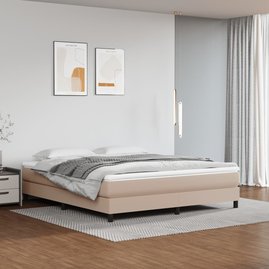 Cadre de lit sans matelas cappuccino 180x200 cm similicuir - XIOS