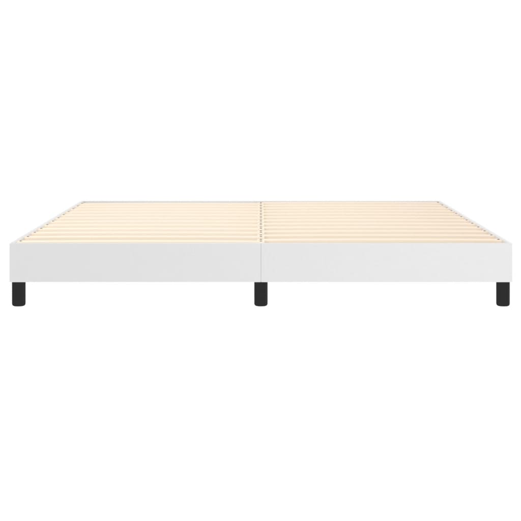 Cadre de lit sans matelas blanc 200x200 cm similicuir - XIOS