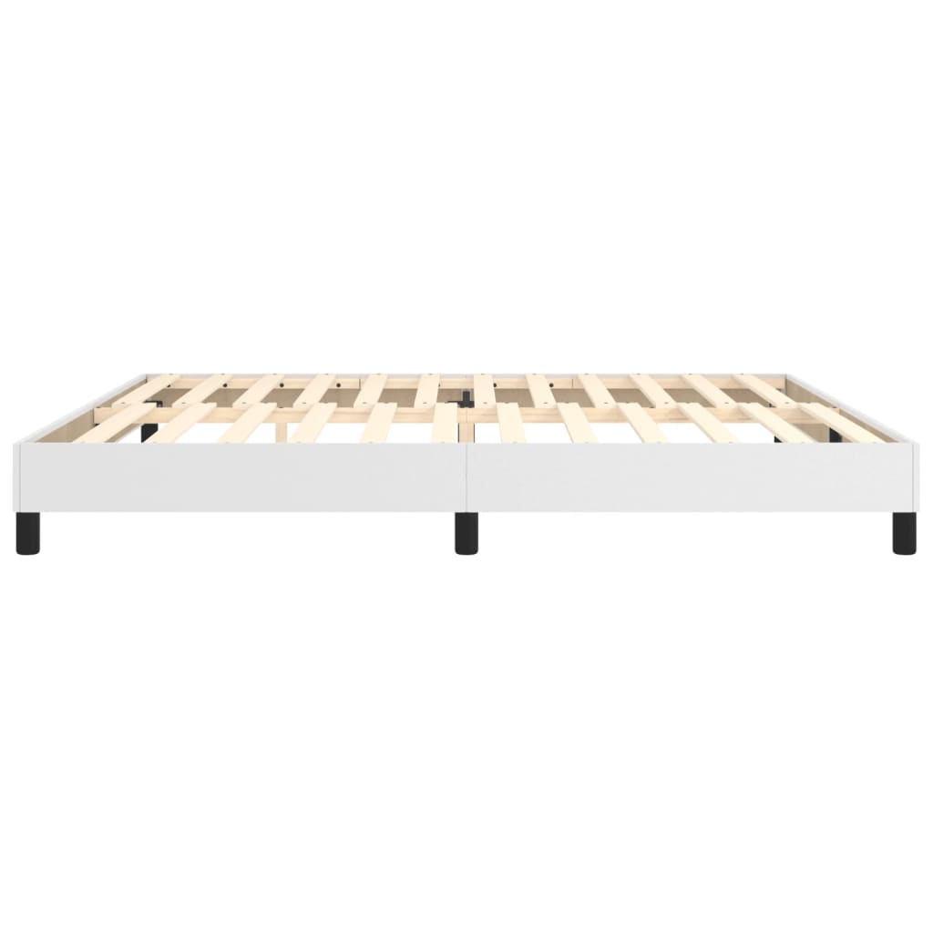Cadre de lit sans matelas blanc 200x200 cm similicuir - XIOS