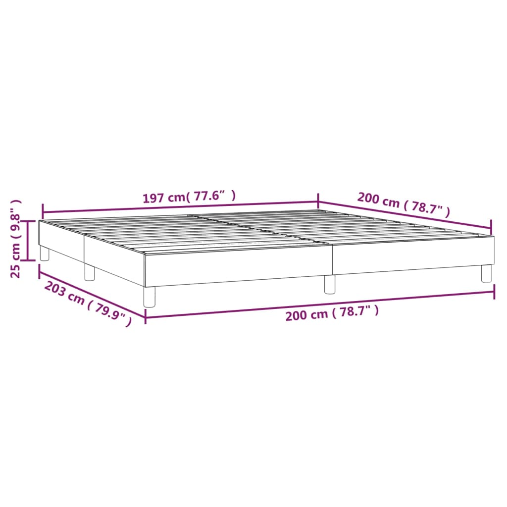Cadre de lit sans matelas blanc 200x200 cm similicuir - XIOS