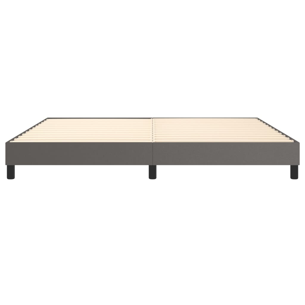 Cadre de lit sans matelas gris 200x200 cm similicuir - XIOS