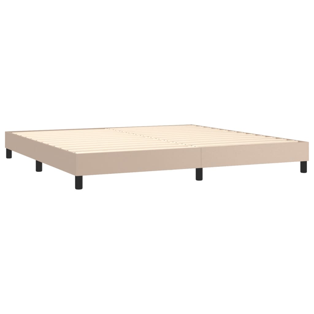 Cadre de lit sans matelas cappuccino 200x200 cm similicuir - XIOS