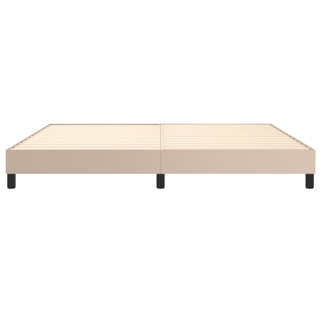 Cadre de lit sans matelas cappuccino 200x200 cm similicuir - XIOS