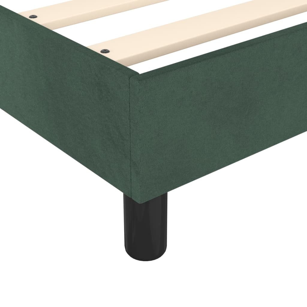 Cadre de lit sans matelas vert foncé 80x200 cm velours - XIOS