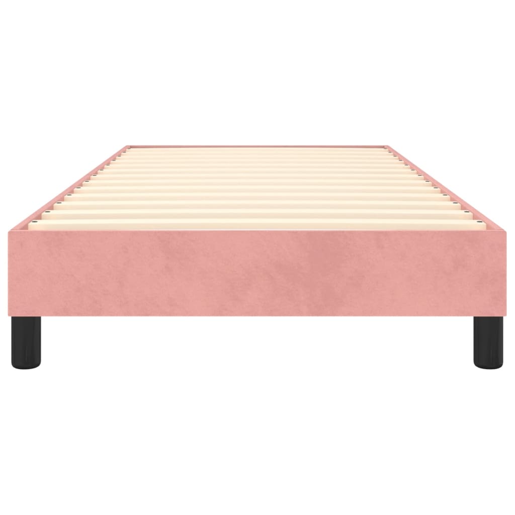 Cadre de lit sans matelas rose 80x200 cm velours - XIOS