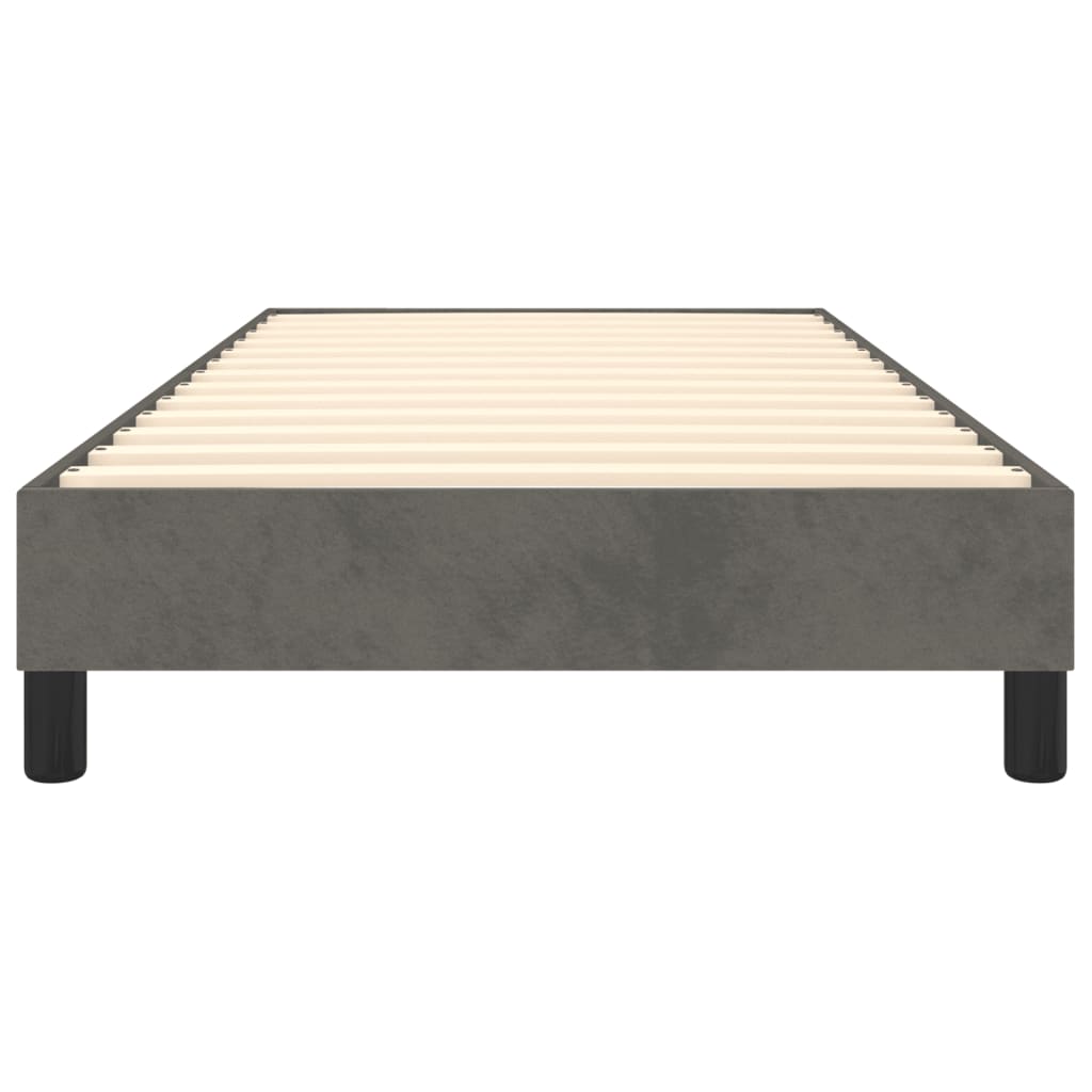 Cadre de lit sans matelas gris foncé 90x200 cm velours - XIOS