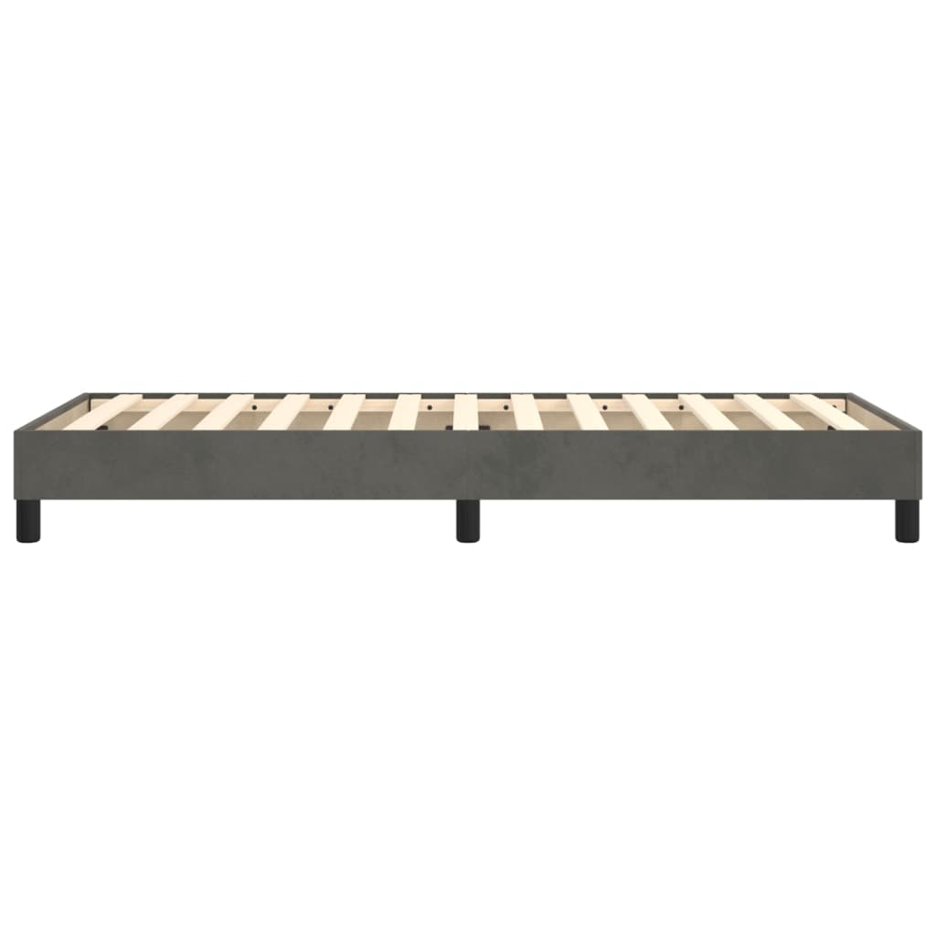Cadre de lit sans matelas gris foncé 90x200 cm velours - XIOS