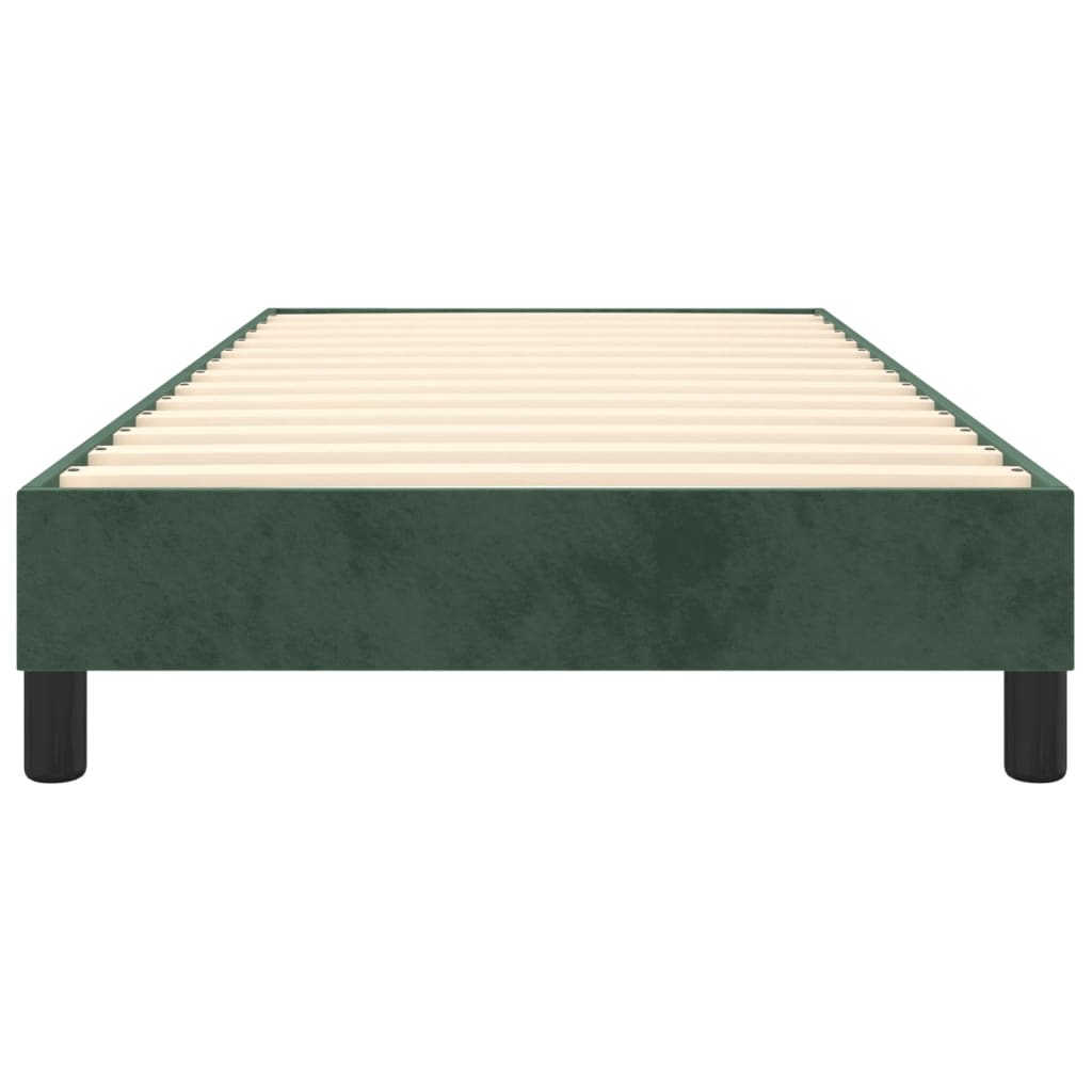 Cadre de lit sans matelas vert foncé 100x200 cm velours - XIOS