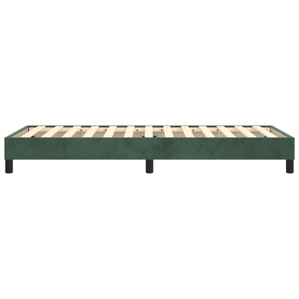 Cadre de lit sans matelas vert foncé 100x200 cm velours - XIOS