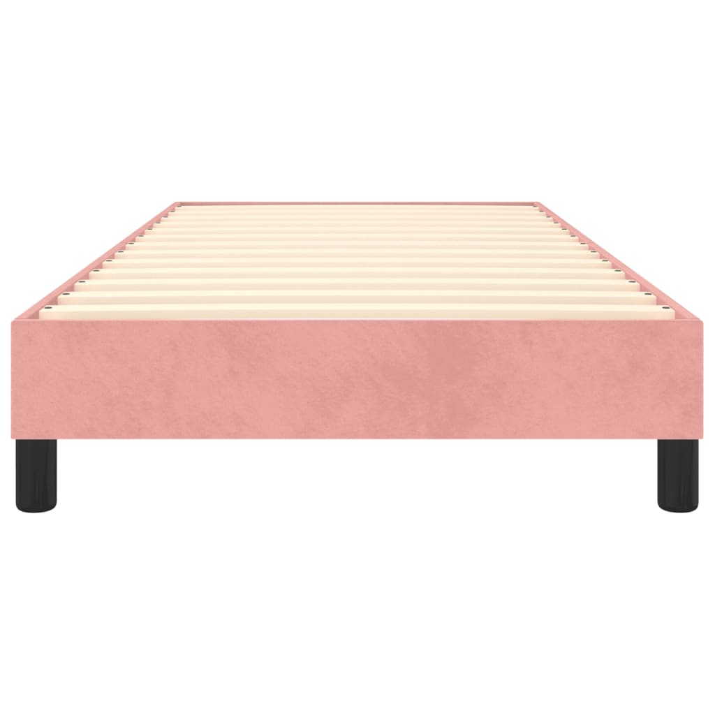 Cadre de lit sans matelas rose 100x200 cm velours - XIOS