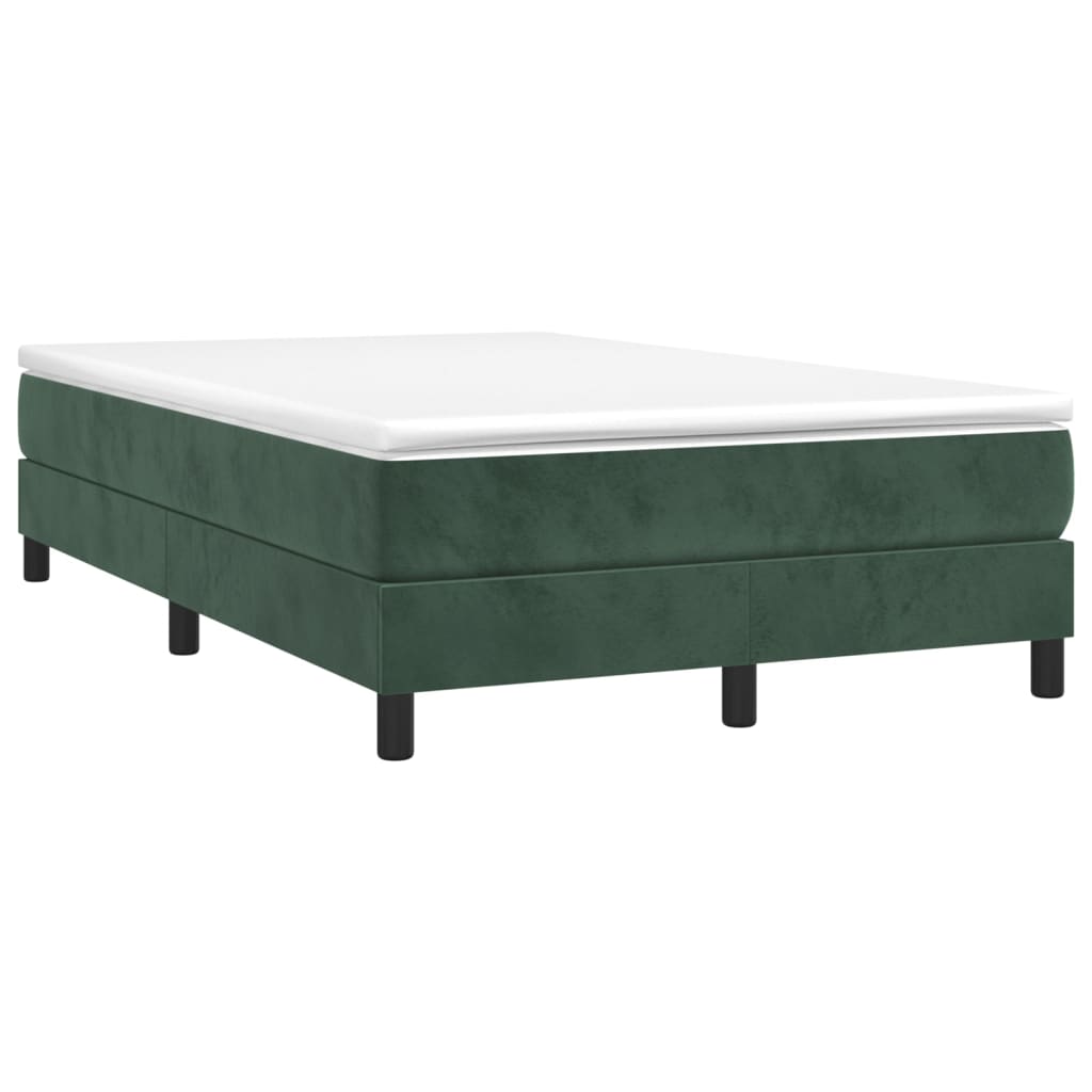Cadre de lit sans matelas vert foncé 120x200 cm velours - XIOS