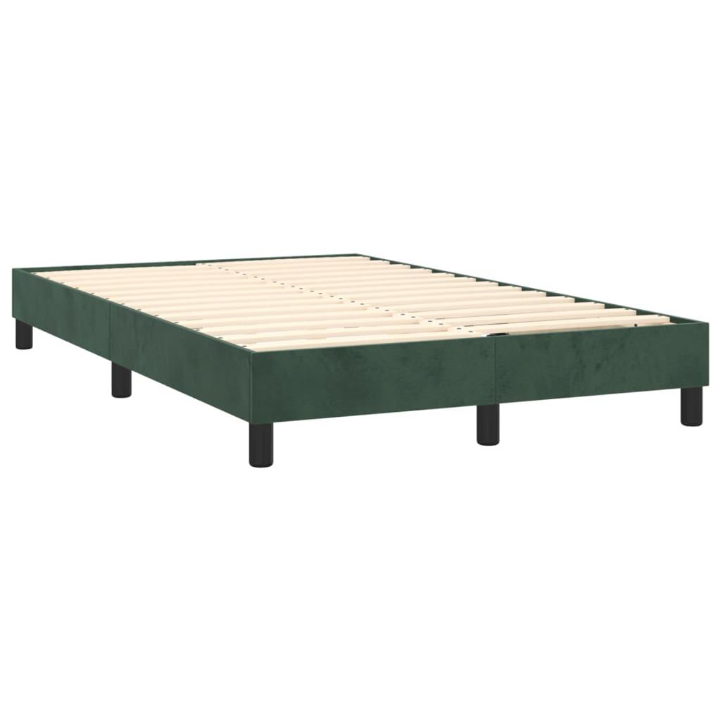 Cadre de lit sans matelas vert foncé 120x200 cm velours - XIOS