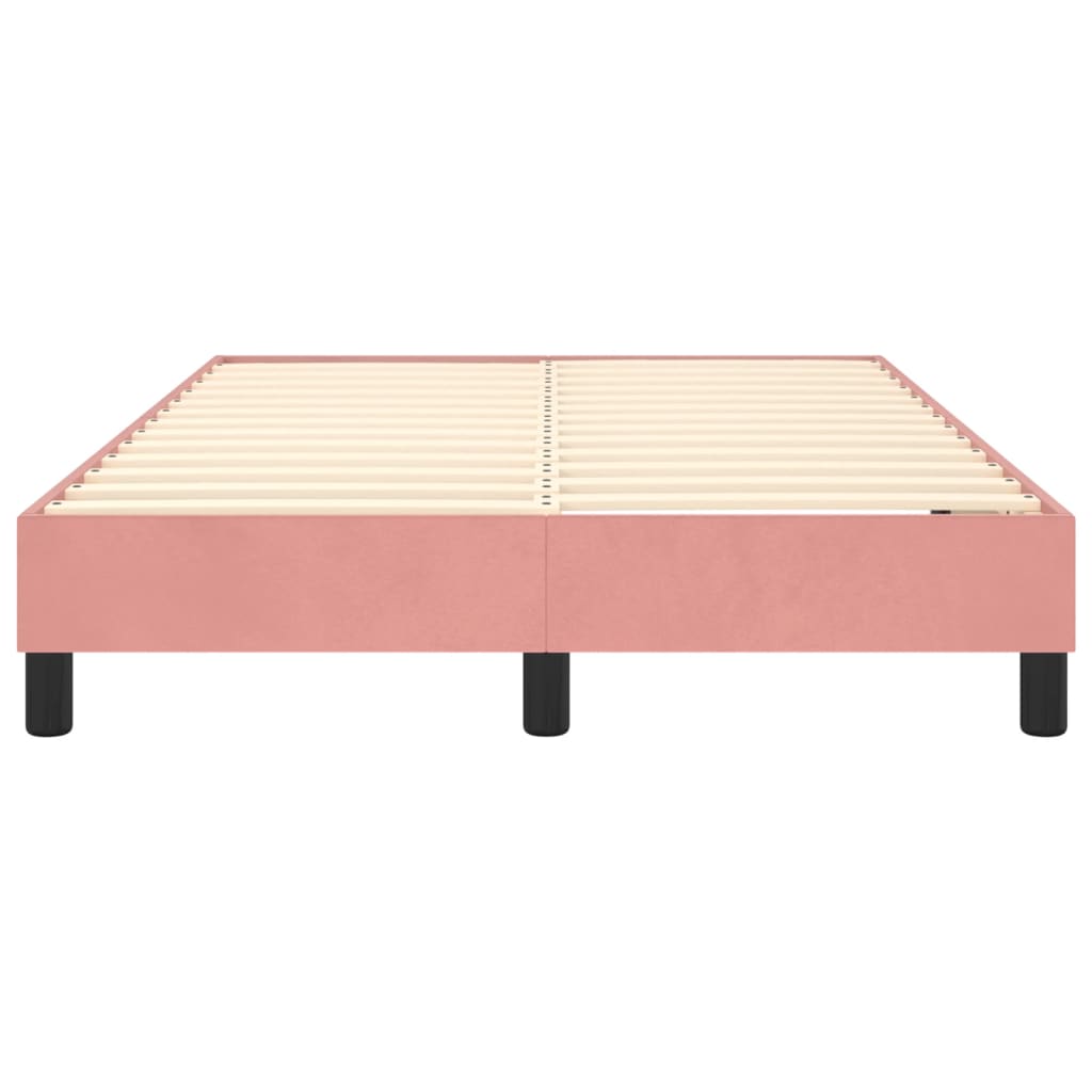 Cadre de lit sans matelas rose 120x200 cm velours - XIOS
