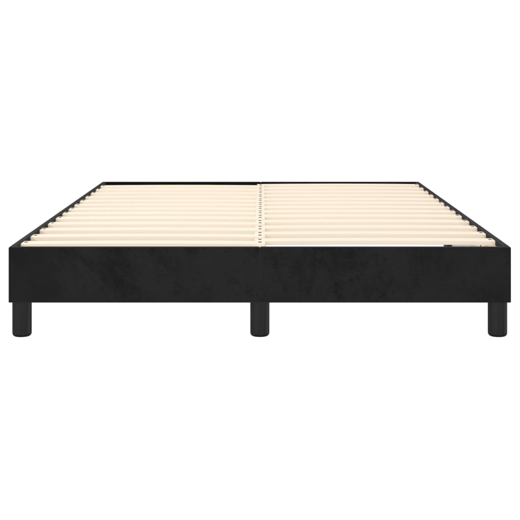 Cadre de lit sans matelas noir 140x200 cm velours - XIOS