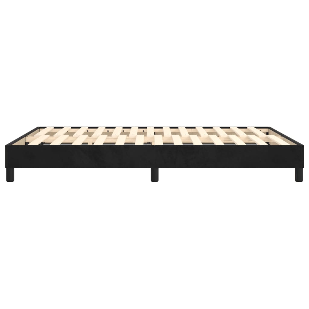 Cadre de lit sans matelas noir 140x200 cm velours - XIOS