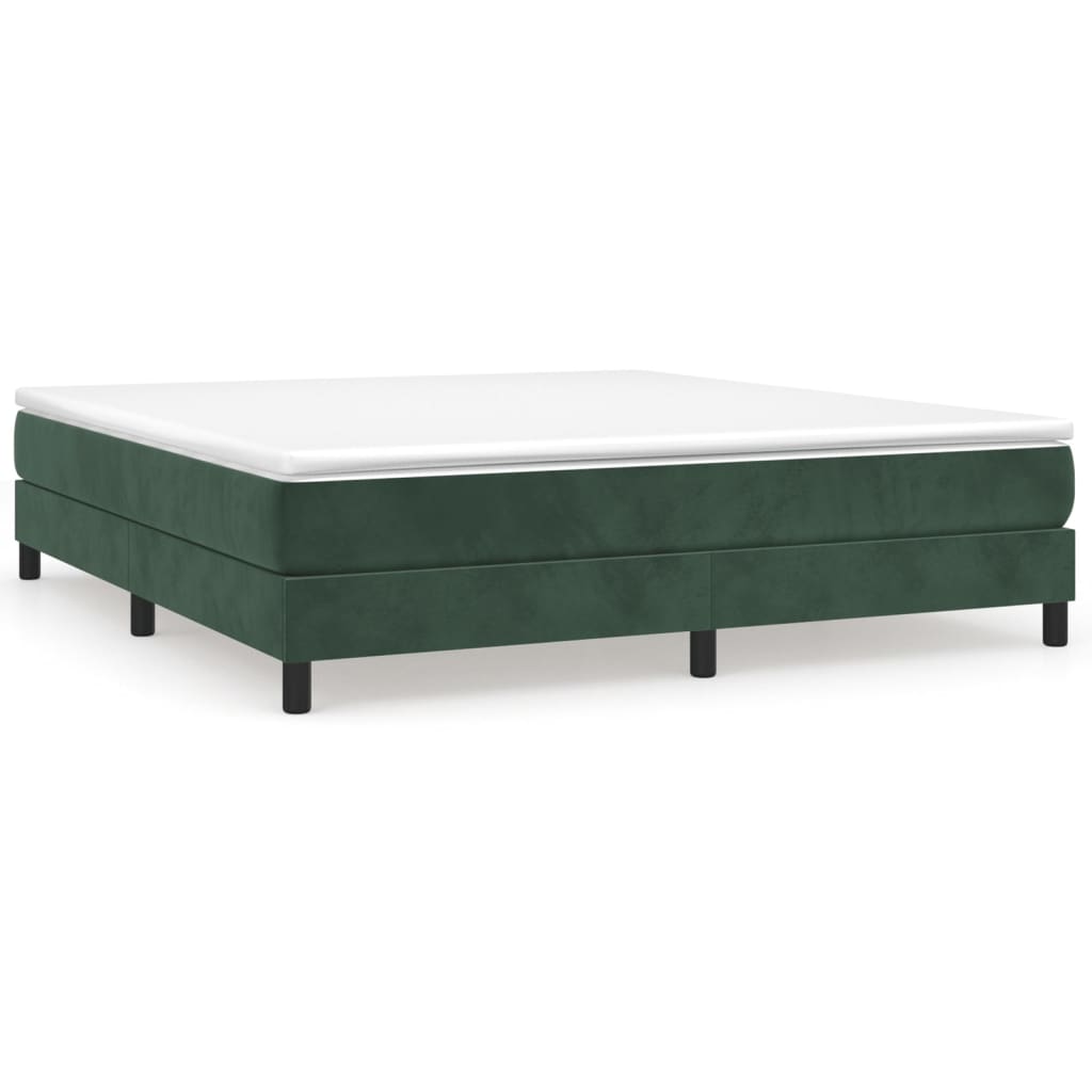 Cadre de lit sans matelas vert foncé 180x200 cm velours - XIOS