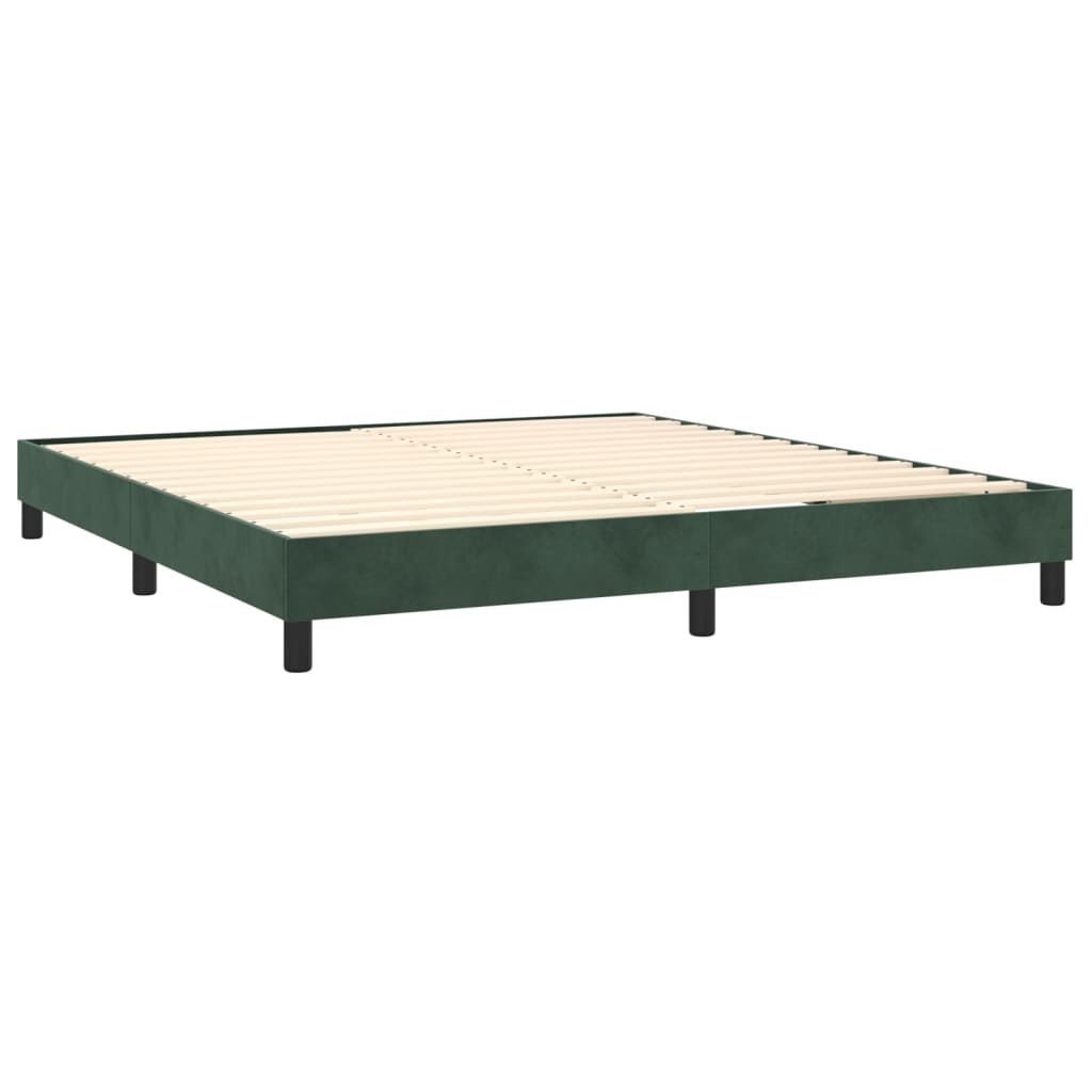 Cadre de lit sans matelas vert foncé 180x200 cm velours - XIOS